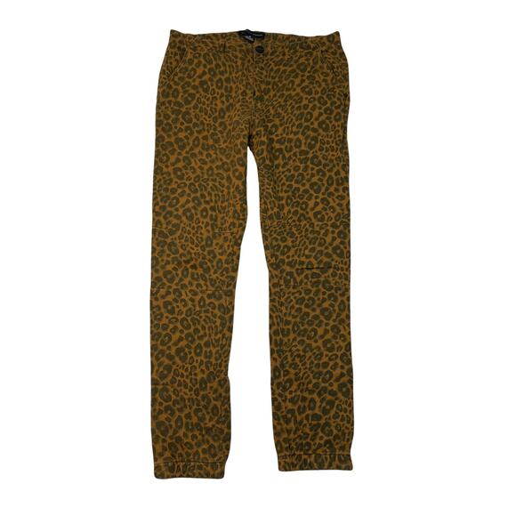 Sanctuary x Anthropologie Brown Urban Leopard Knit Cotton Jogger Pants Womens XS - Picture 2 of 7